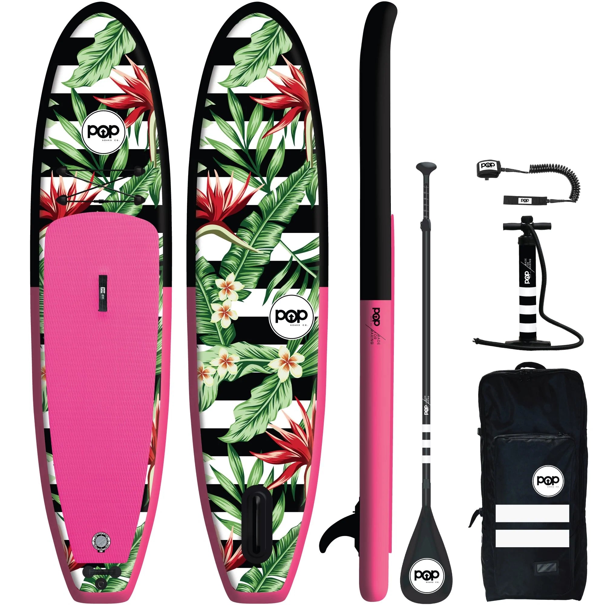 Pop 10'6" Inflatable Royal Hawaiian (Black/Pink) 2022 - Paddleboards - POP - 1