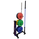 Progression Bumper Plate Tree with Bar Holders on Wheels - Bumper Tree - Progression Fitness - 4