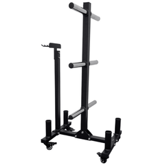 Progression Bumper Plate Tree with Bar Holders on Wheels - Bumper Tree - Progression Fitness - 1