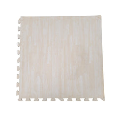 Progression Foam Interlocking Mat Ivory Wood Grain 6pk - Interlocking Square - Progression - 1