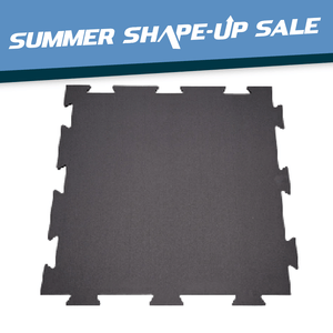 QS Rubber 2'x2'x6mm OD Interlocking Tile Mat - BLACK - Interlocking Square - QS Rubber - 1
