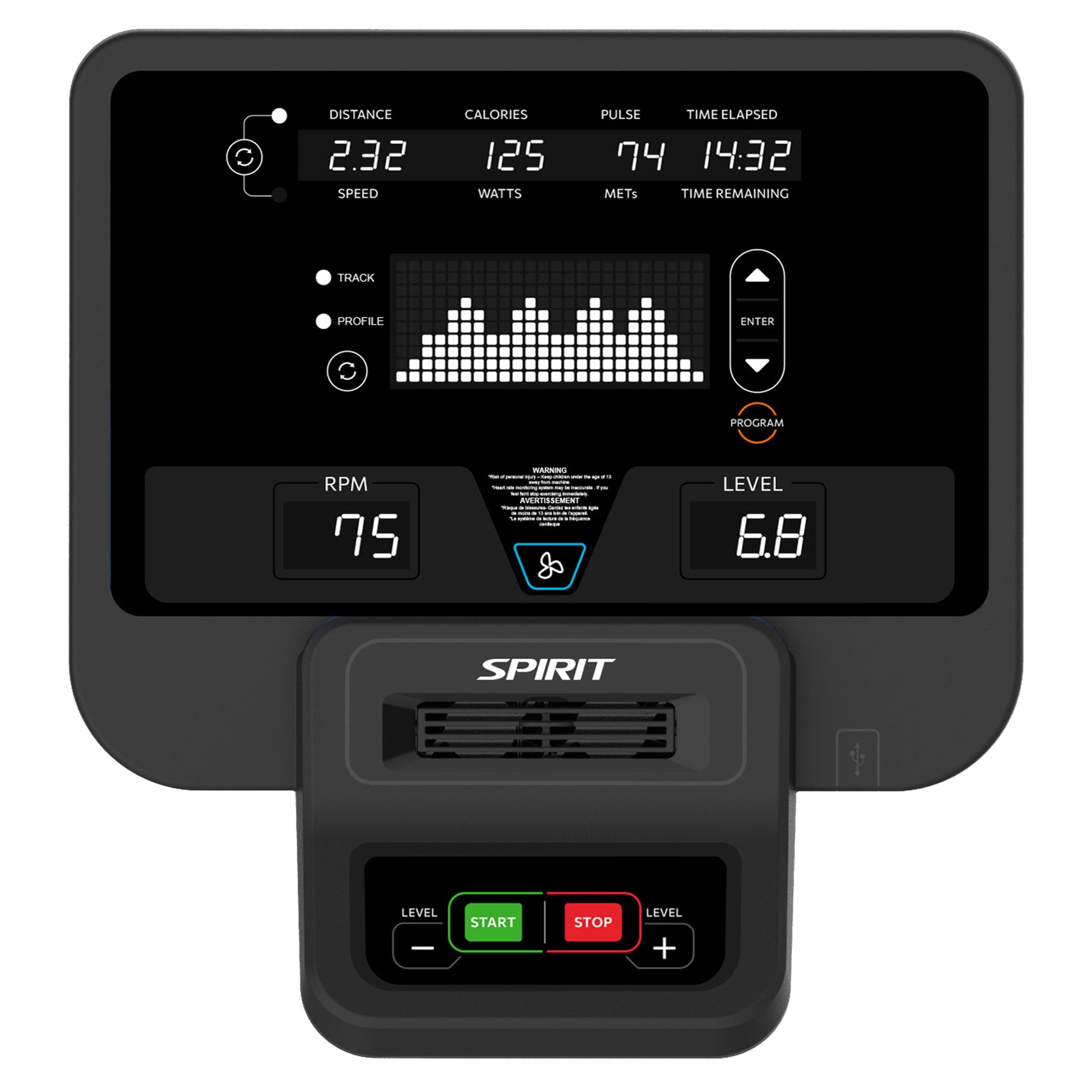 Spirit CE800 Self Generating Elliptical - Self Generating Elliptical - Spirit Fitness - 2