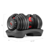 Bowflex 552 SelectTech Adjustable Dumbbells - Pair (5 LB - 52 LB)-Adjustable Dumbbells-Bowflex-4