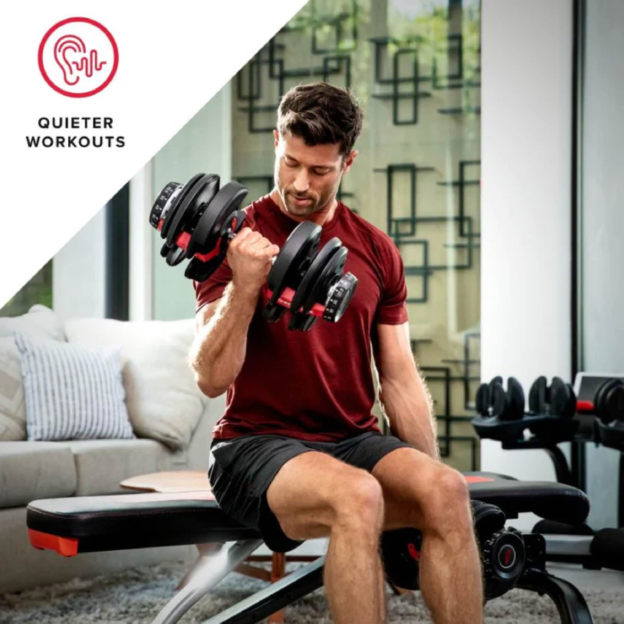 Bowflex 552 SelectTech Adjustable Dumbbells - Pair (5 LB - 52 LB)-Adjustable Dumbbells-Bowflex-7