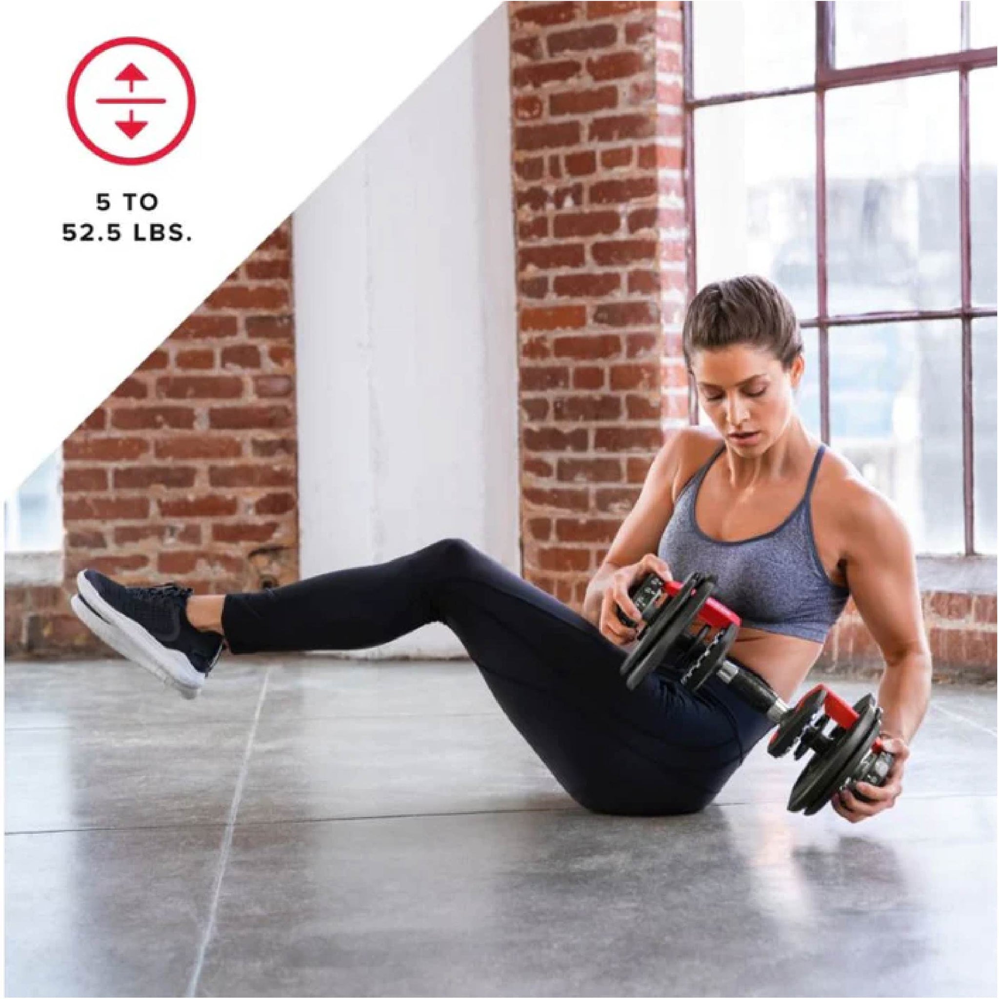 Bowflex 552 SelectTech Adjustable Dumbbells - Pair (5 LB - 52 LB)-Adjustable Dumbbells-Bowflex-10