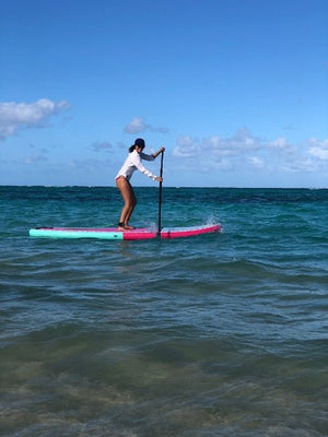 POP 11' Inflatable Paddle Board (Pink/Mint) 2023-Paddleboards-POP Board Co.-7