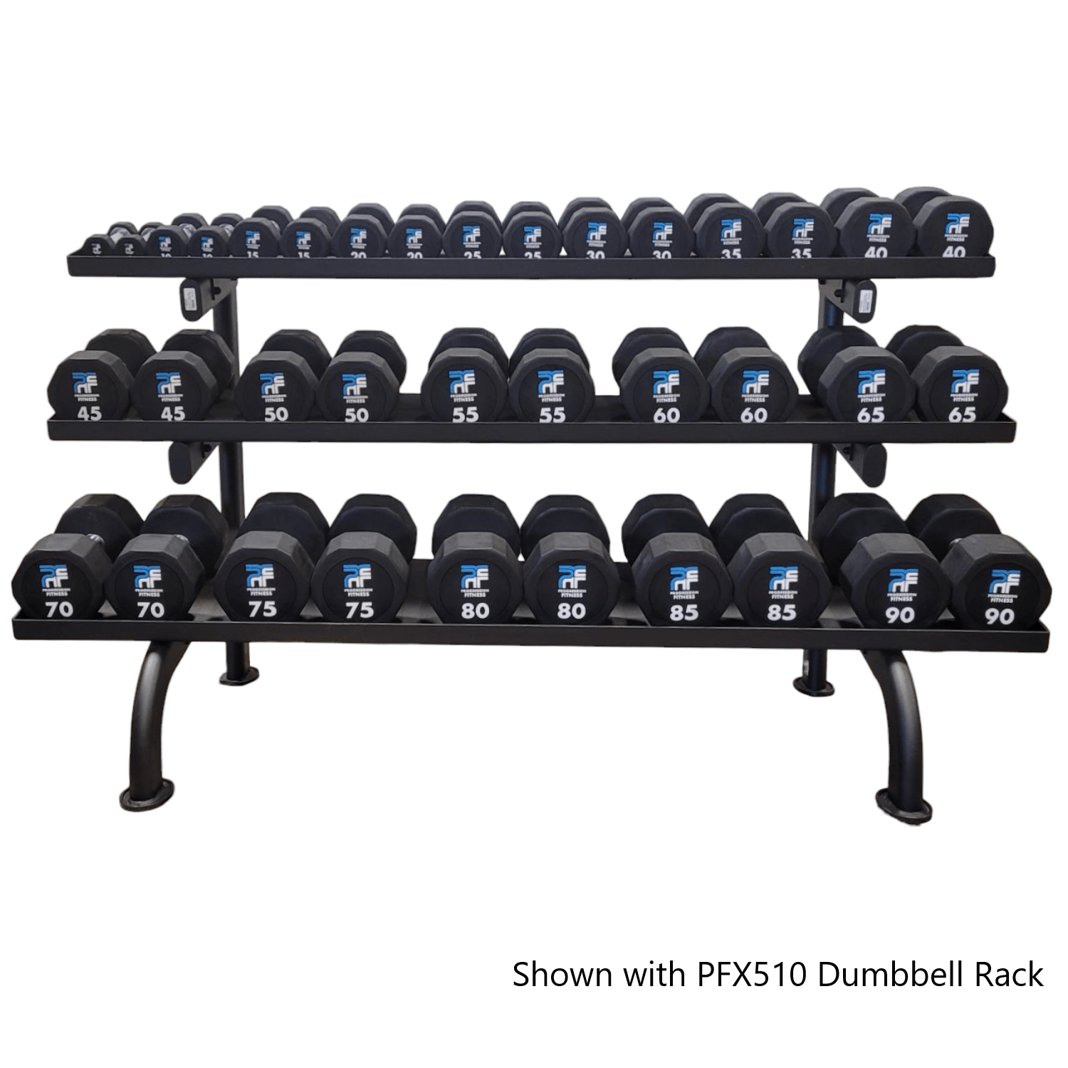 Progression Fitness Commercial Rubber Dumbbell - Single-Commercial Dumbbells-Flaman Fitness-5