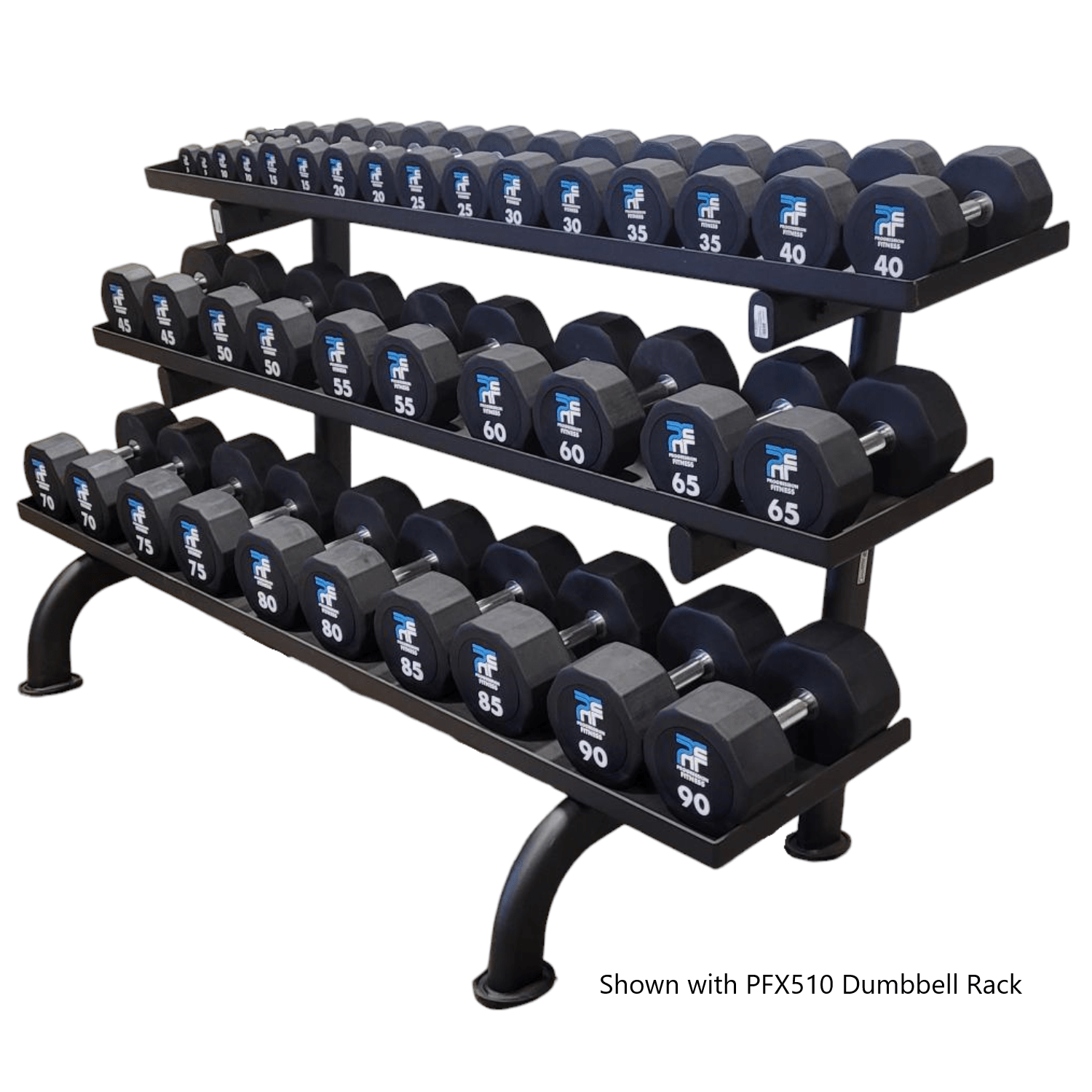 Progression Fitness Commercial Rubber Dumbbell - Single-Commercial Dumbbells-Flaman Fitness-4