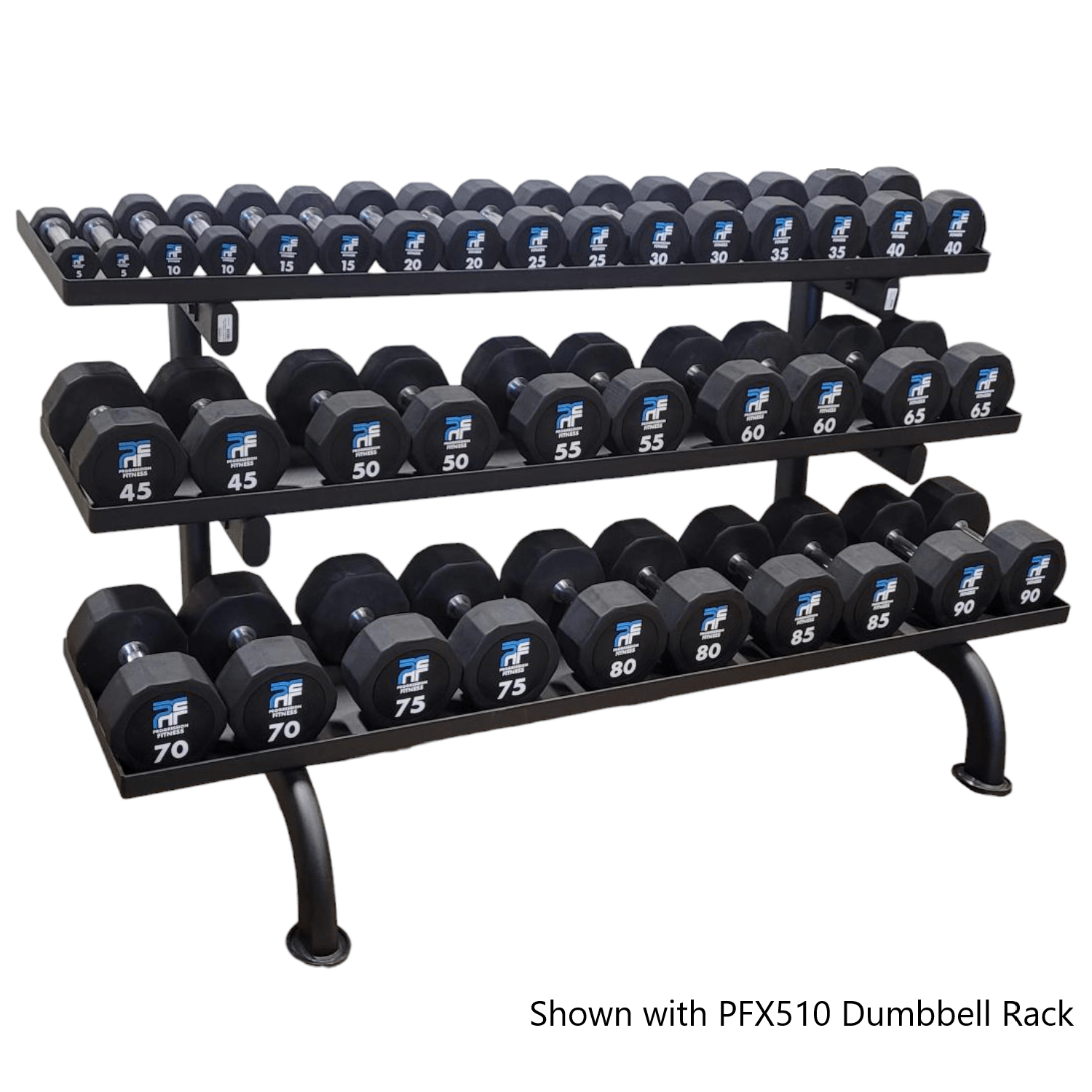 Progression Fitness Commercial Rubber Dumbbell - Single-Commercial Dumbbells-Flaman Fitness-1