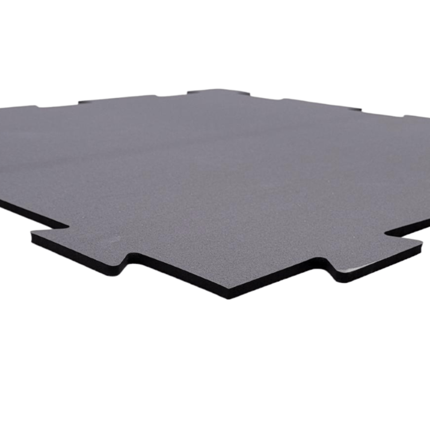 QS Rubber 24”x24”x6mm (22"x22"x6mm) Interlocking Square - Black-Interlocking Square-Flaman Fitness-2