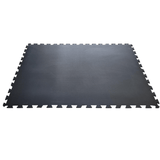 QS Rubber Mat 4'x6'x10mm OD Interlocking Tile - Black-4 x 6 x 3/8"-Flaman Fitness-1