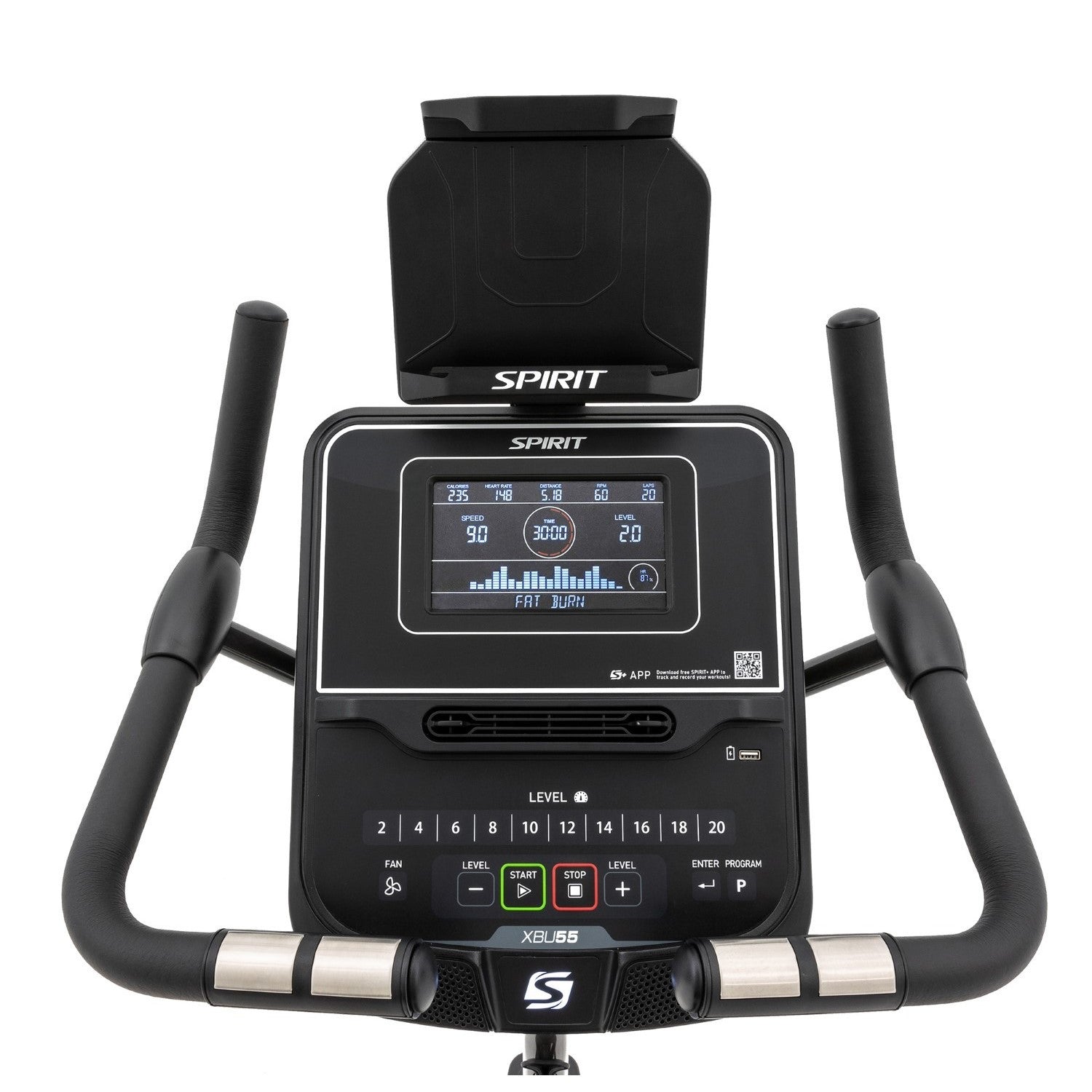 Spirit XBU55 Upright Bike-Upright Bike-Spirit Fitness-4